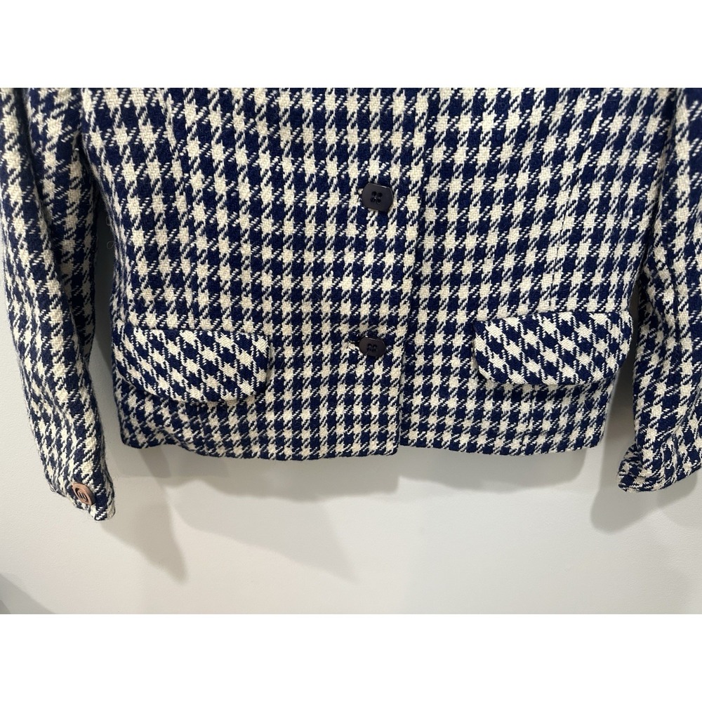 Vintage Donegal Handwoven Tweed Suit Colette Modes Dublin Wool Houndstooth Sz 12 - Picture 6 of 15
